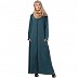 Casual zipper abaya-firozi Casual zipper abaya-firozi